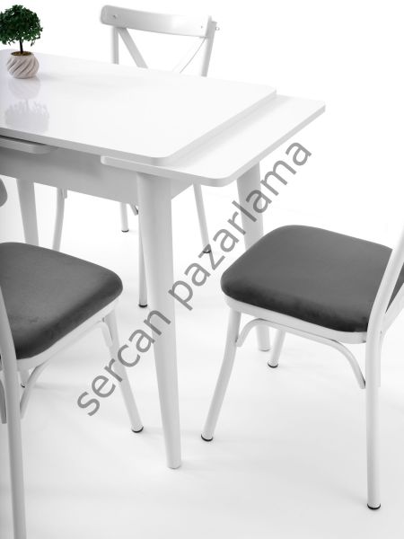 1562 - Nilüfer Masa 60x90 - Beyaz