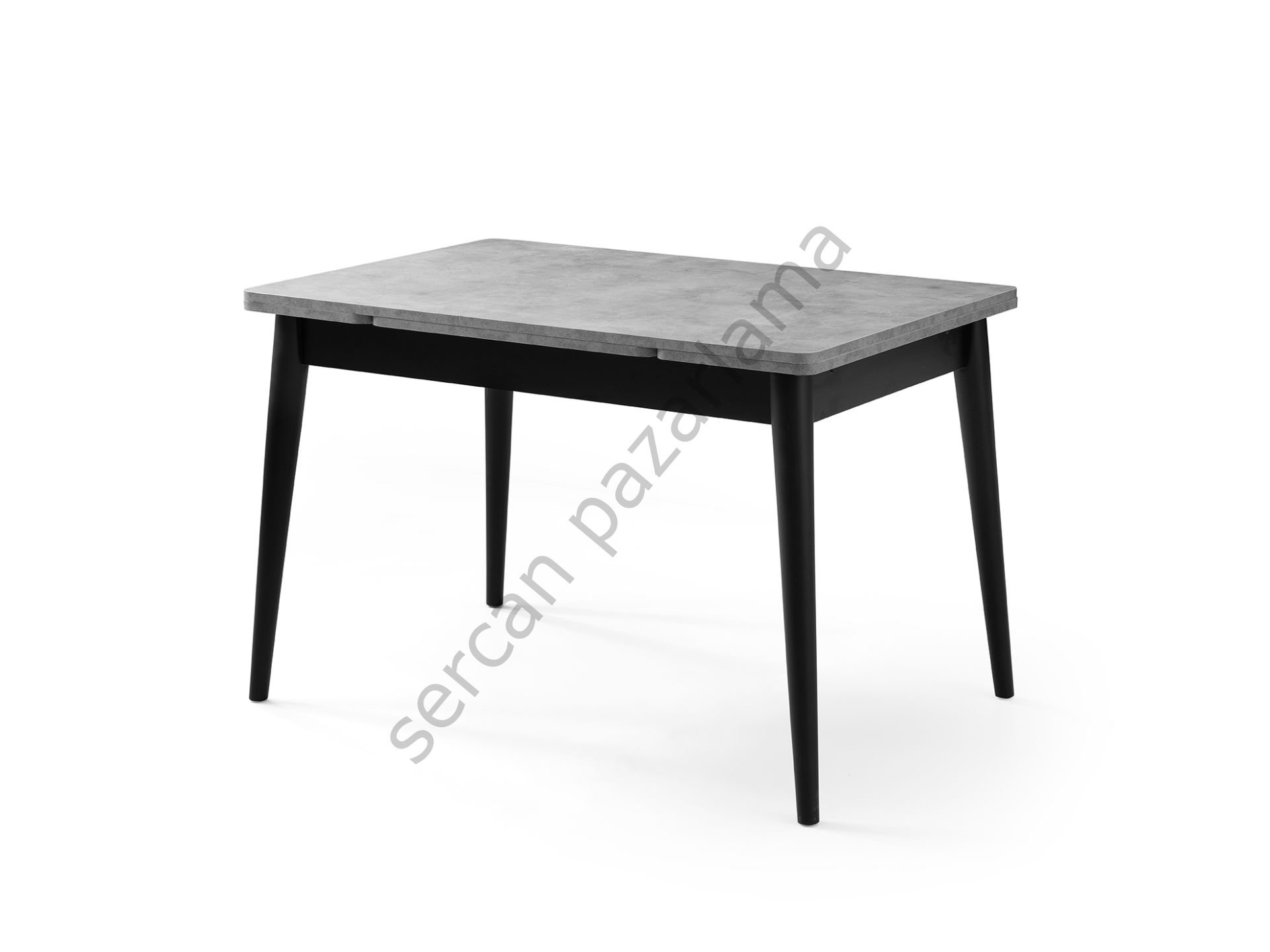 1595 - Burgaz Masa 80x120 - Gri/Siyah