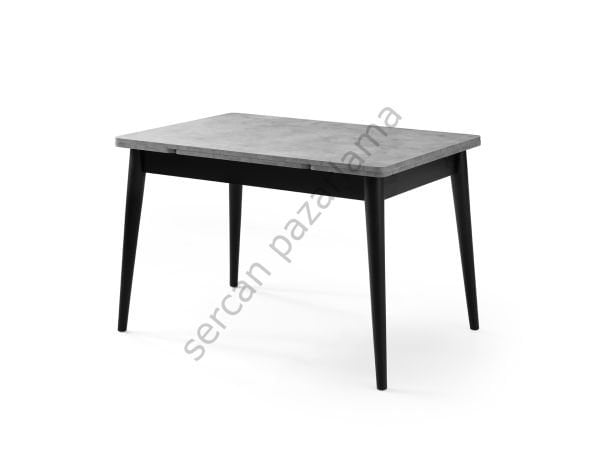1595 - Burgaz Masa 80x120 - Gri/Siyah