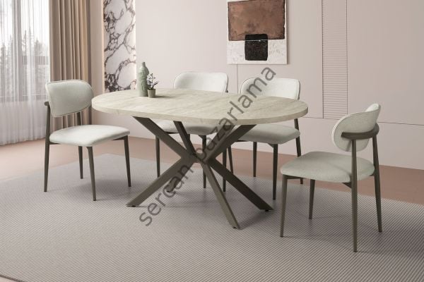 1185 - Mira Masa 90x160 - Traverten/Cappucino