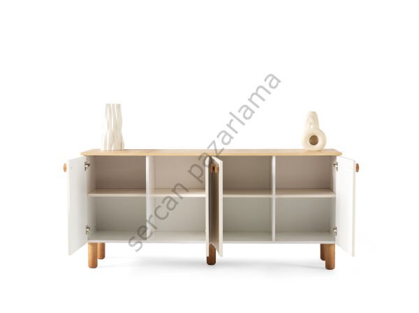 Açelya Yemek Odası - Ekru/Meşe