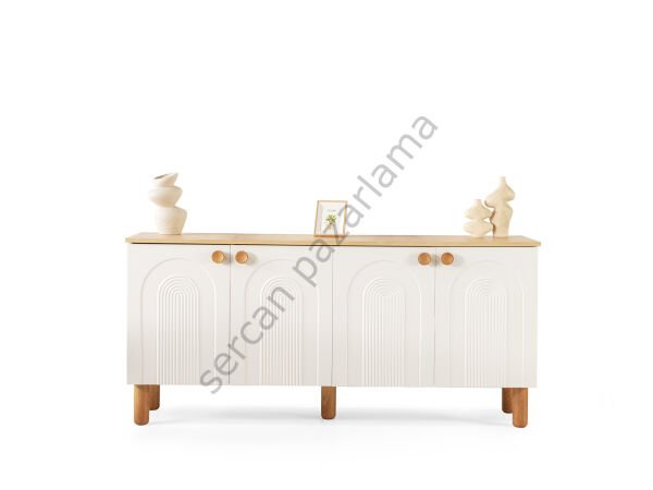 Lilyum Yemek Odası - Ekru/Meşe