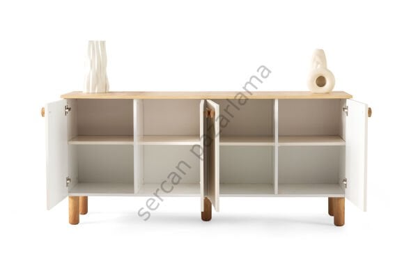 3513 - Açelya Konsol - Ekru/Meşe