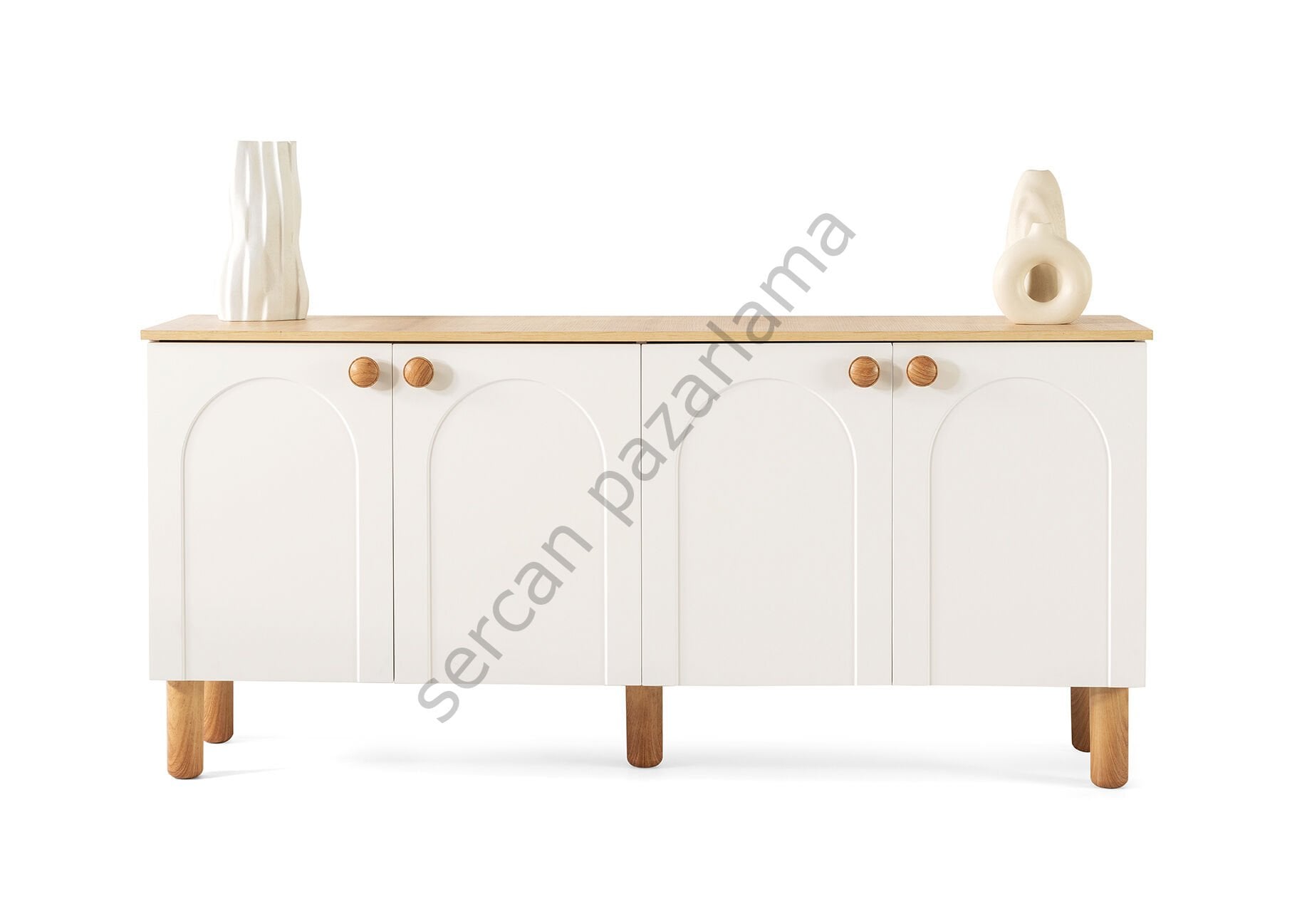 3513 - Açelya Konsol - Ekru/Meşe