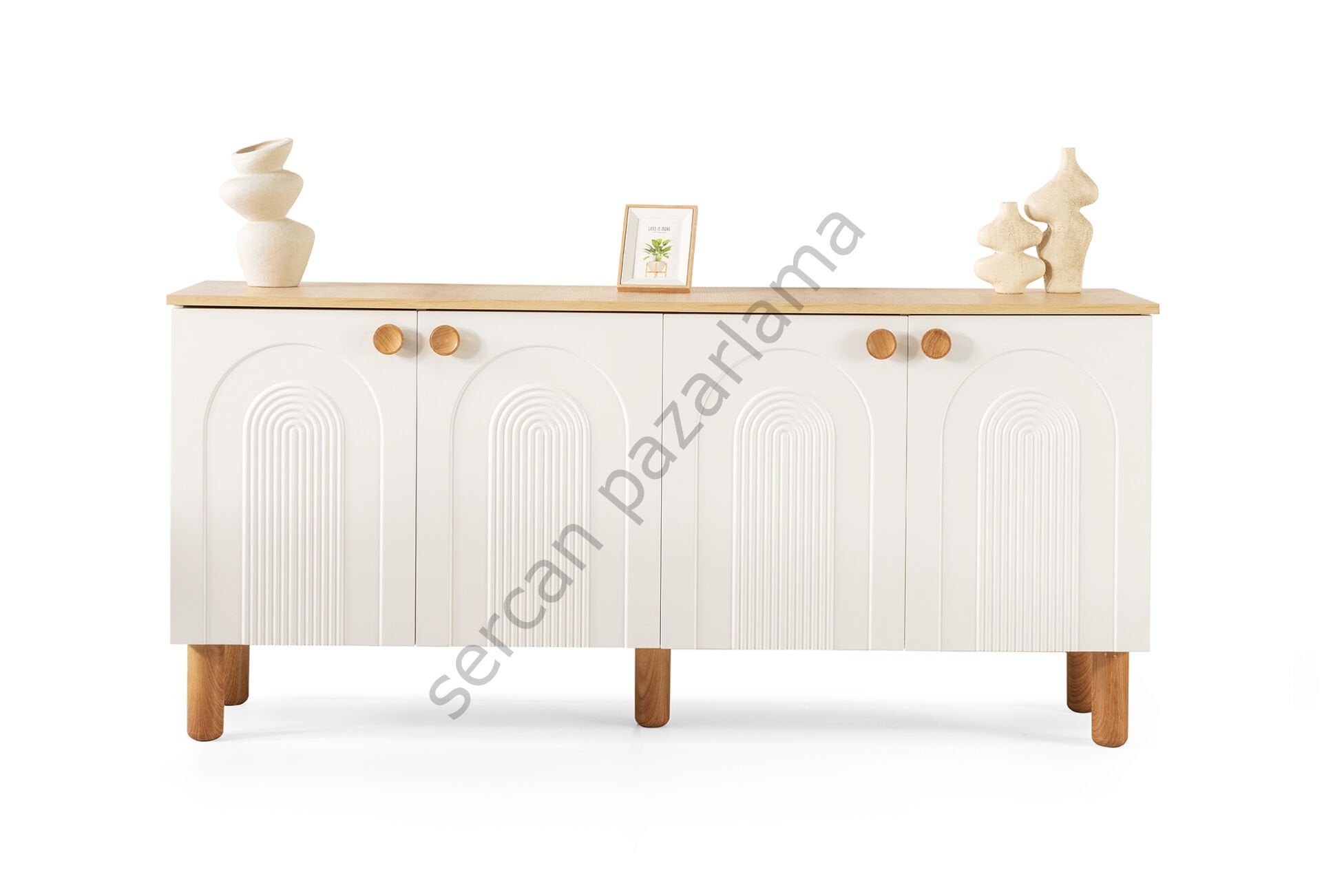 3519 - Lilyum Konsol - Ekru/Meşe