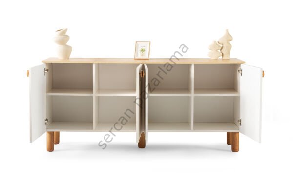 3519 - Lilyum Konsol - Ekru/Meşe