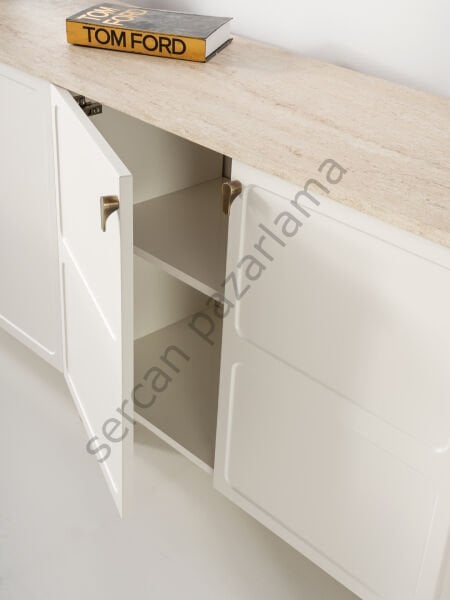 3516 - Stil Konsol - Ekru/Traverten