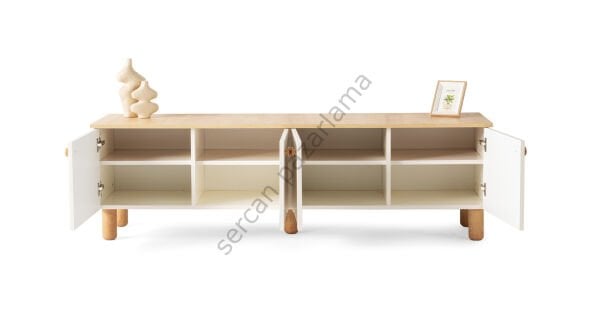 3562 - Açelya Tv Ünitesi - Ekru/Meşe