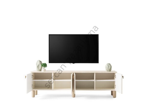 3565 - Stil Tv Ünitesi - Ekru/Traverten