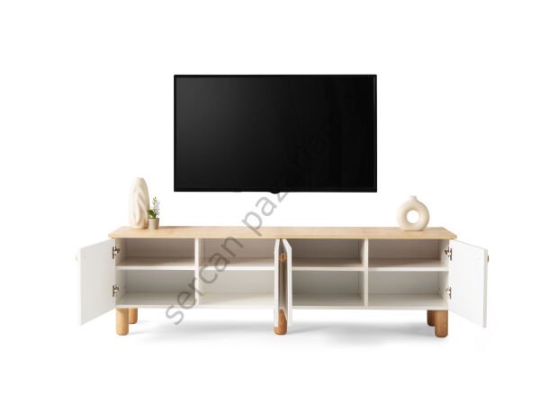 3568 - Lilyum Tv Ünitesi - Ekru/Meşe