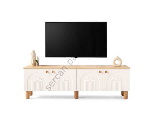 3568 - Lilyum Tv Ünitesi - Ekru/Meşe