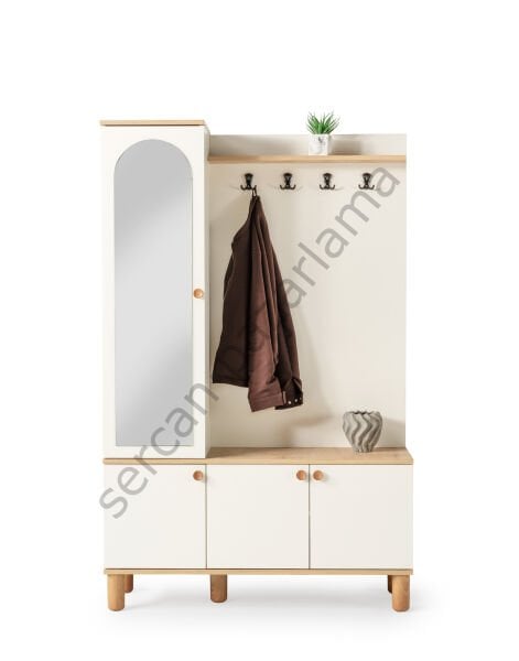 3217 - Polo Portmanto - Ekru/Meşe