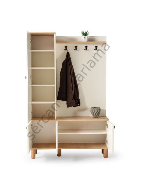 3217 - Polo Portmanto - Ekru/Meşe