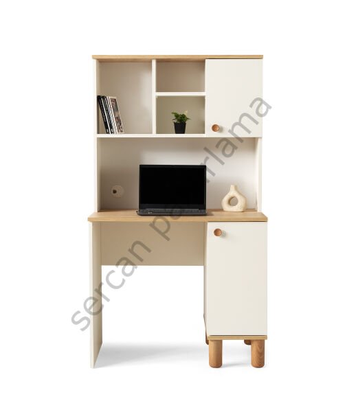 3264 - Duru Çalışma Masası - Ekru/Meşe