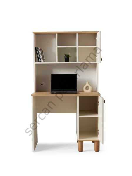 3264 - Duru Çalışma Masası - Ekru/Meşe