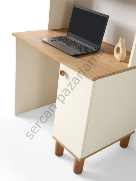 3264 - Polo Çalışma Masası - Ekru/Meşe