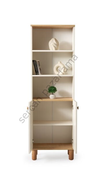 3279 - Duru Kitaplık - Ekru/Meşe