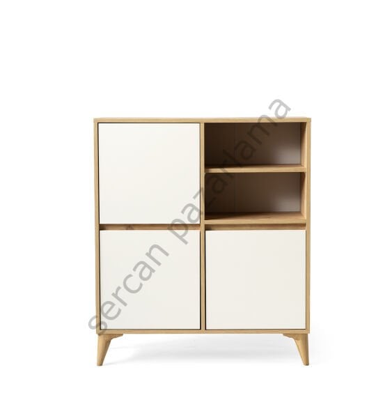 3143 - Asya Çok Amaçlı Dolap - Meşe/Ekru