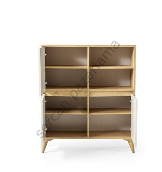 3143 - Asya Çok Amaçlı Dolap - Meşe/Ekru