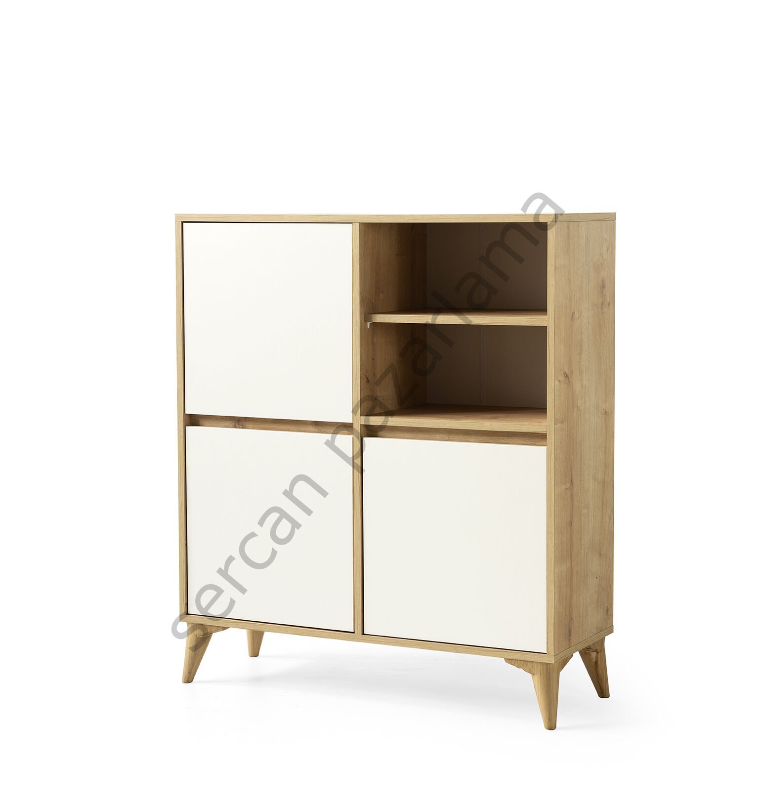 3143 - Asya Çok Amaçlı Dolap - Meşe/Ekru