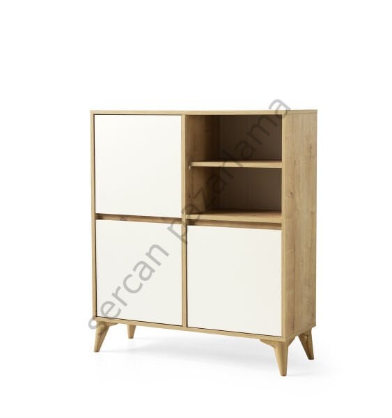 3143 - Asya Çok Amaçlı Dolap - Meşe/Ekru