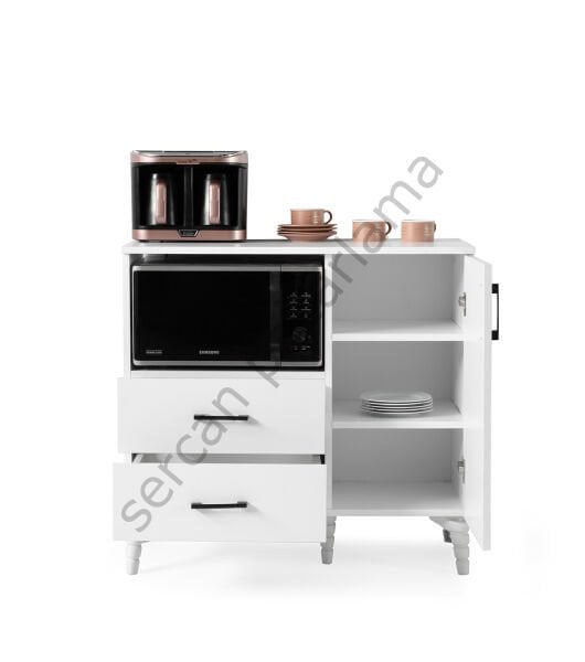 3426 - Gül Kahve Köşesi - Beyaz