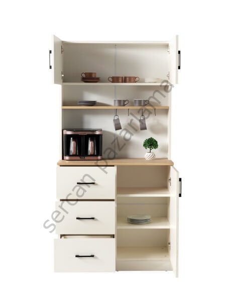 3423 - Begonya Kahve Köşesi - Ekru/Meşe