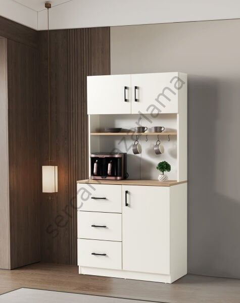 3423 - Begonya Kahve Köşesi - Ekru/Meşe