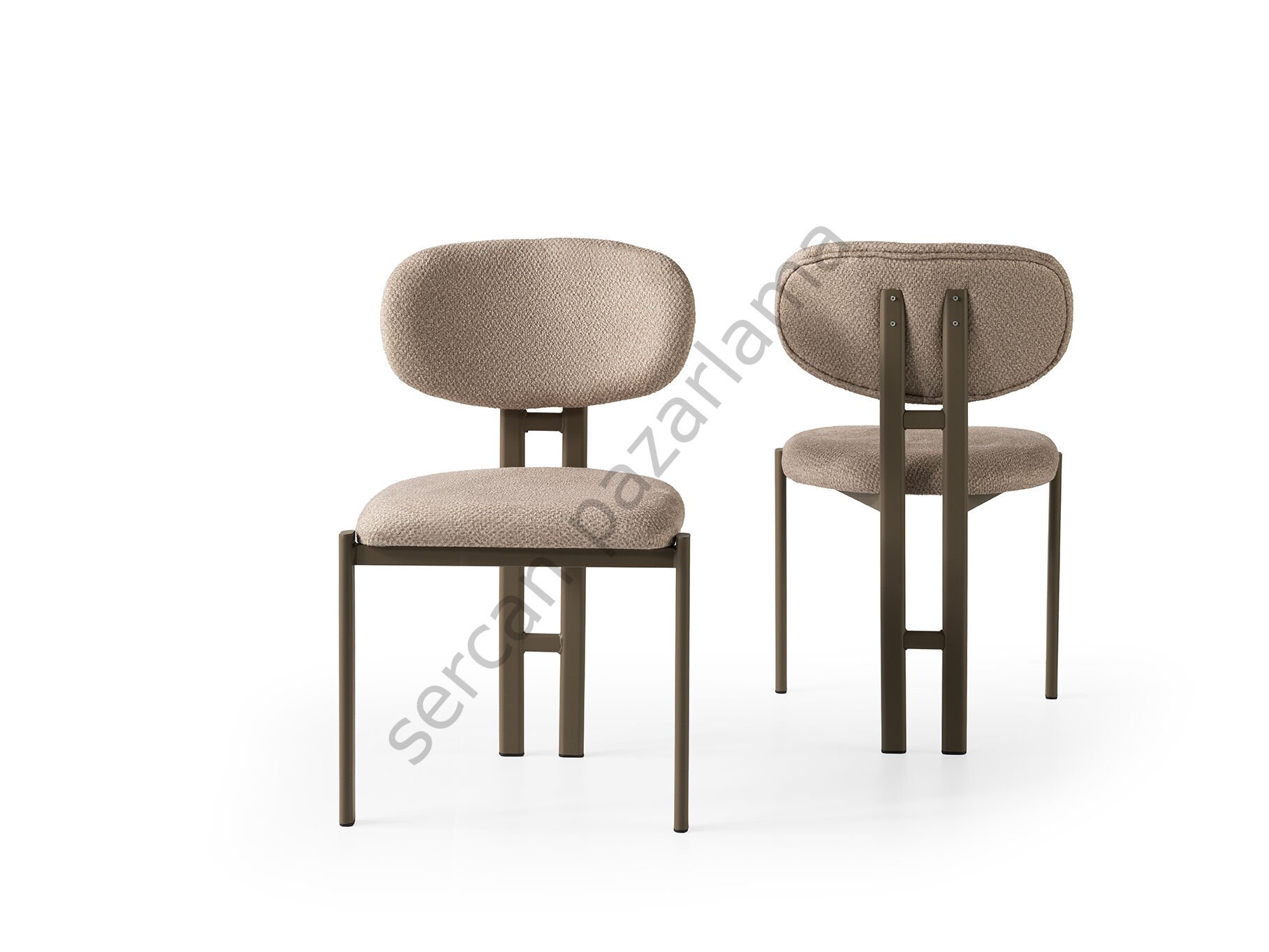 2238 - Gala Sandalye - Cappucino/Vizon