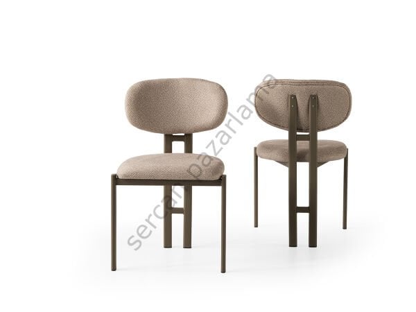 2238 - Gala Sandalye - Cappucino/Vizon