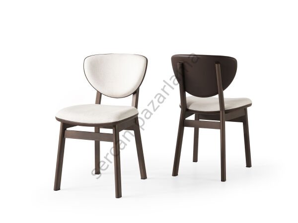 2294 - Lion Sandalye - Metalik Kahve/Krem