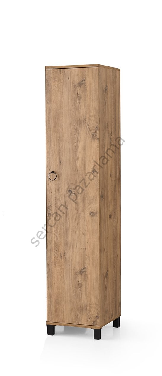 3238 - Buket Tek Kapaklı Dolap - Çam