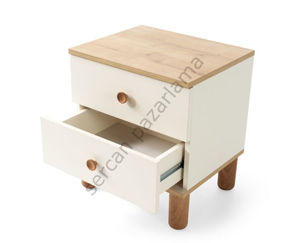 3448 - Duru Komodin - Ekru/Meşe