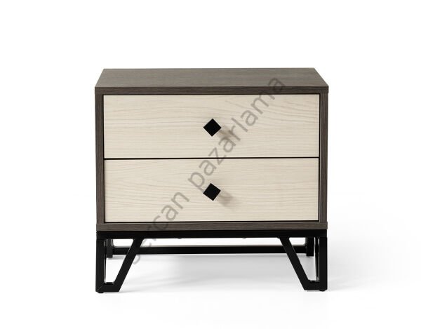 3437 - Luna Komodin - Antrasit Meşe/Monet