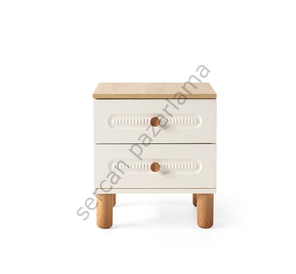 3447 - Orion Komodin - Ekru/Meşe