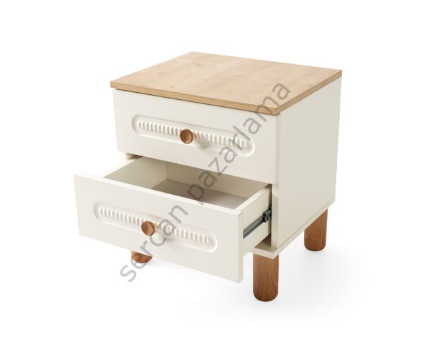 3447 - Orion Komodin - Ekru/Meşe