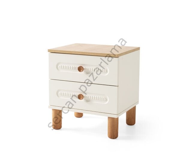 3447 - Orion Komodin - Ekru/Meşe