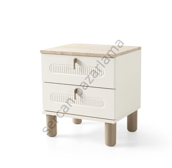 3449 - Vega Komodin - Ekru/Traverten