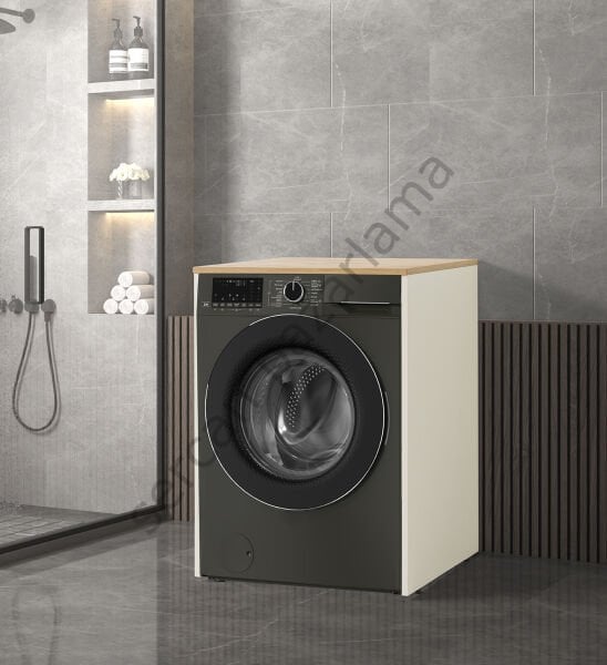 3183 - Çamaşır Makinesi Dolabı - Tekli - Ekru/Meşe