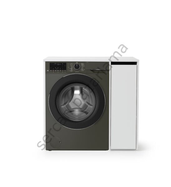 3188 - Çamaşır Makinesi Dolabı - Yan Dolaplı - Beyaz