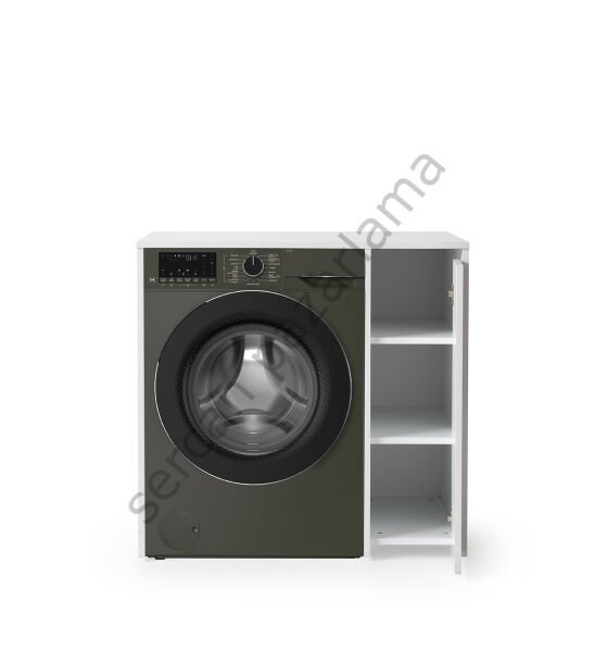 3188 - Çamaşır Makinesi Dolabı - Yan Dolaplı - Beyaz