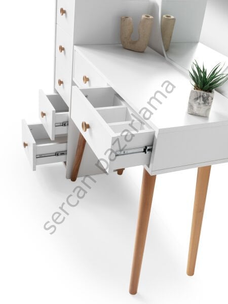 3374-3375 - Duru Makyaj Masası - Beyaz/Naturel