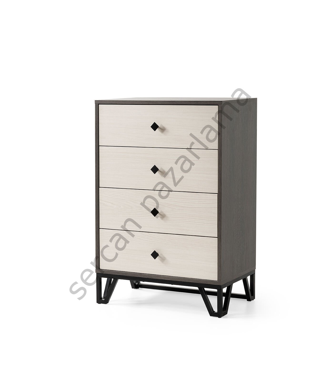 3319 - Luna Şifoniyer - Antrasit Meşe/Monet