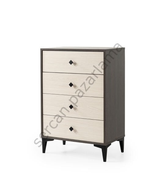 3329 - Mira Şifoniyer - Antrasit Meşe/Monet