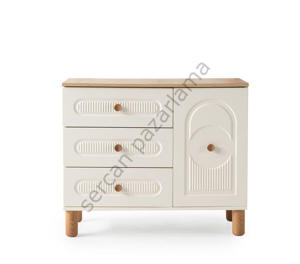 3353 - Orion Şifoniyer - Ekru/Meşe