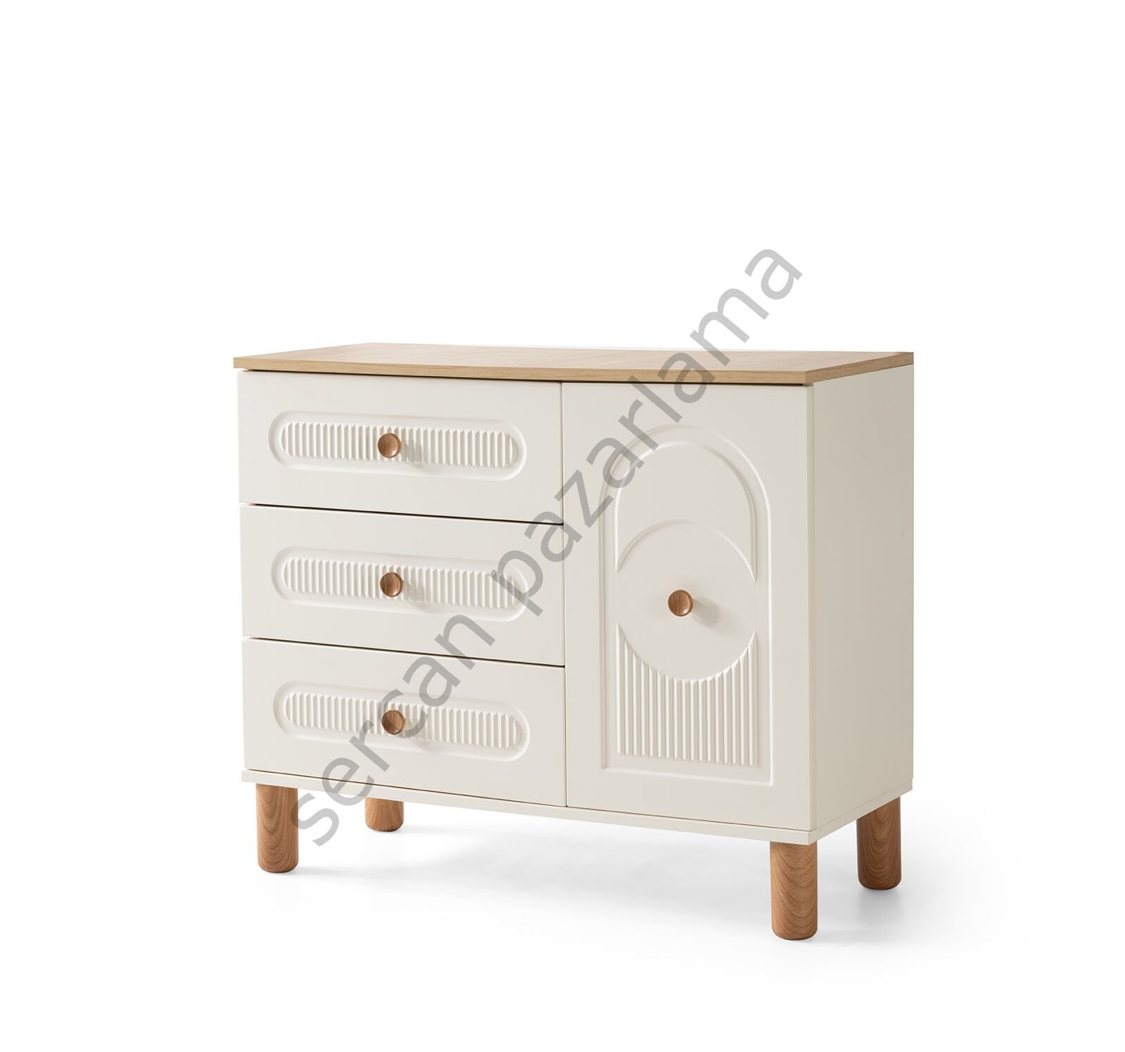 3353 - Orion Şifoniyer - Ekru/Meşe