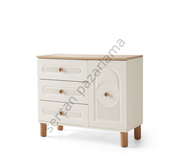 3353 - Orion Şifoniyer - Ekru/Meşe