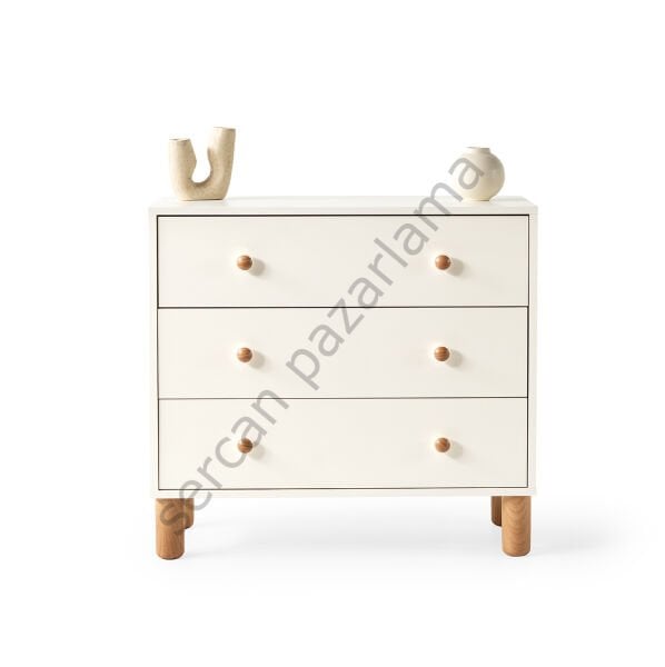 3316 - Hira Şifoniyer - Ekru