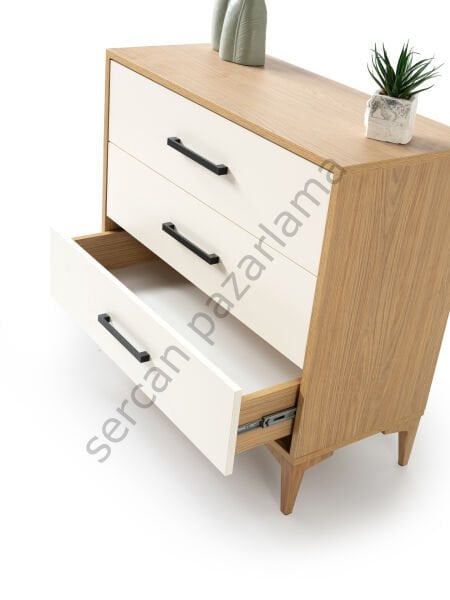 3351 - Nova Şifoniyer - Klimt/Ekru