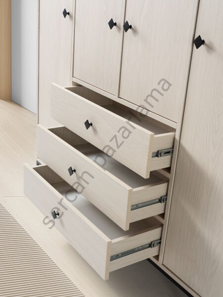 3739 - Luna Dört Kapaklı Dolap - Monet